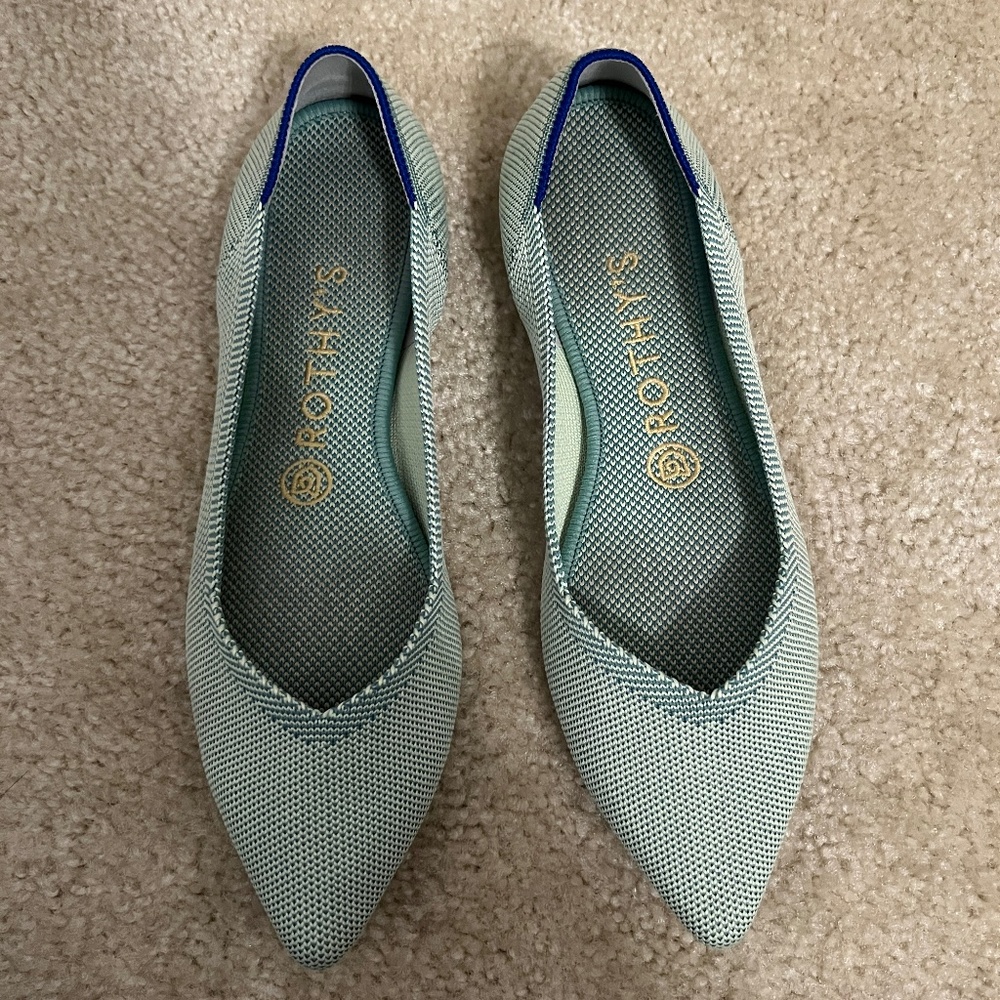 Rothy's The Point Light Green Mint Color (Size 7.5)